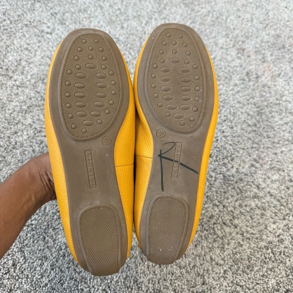 Talbots Yellow Genuine Leather Everson Tassel Driving Moccasins Women’s US 6.5 M